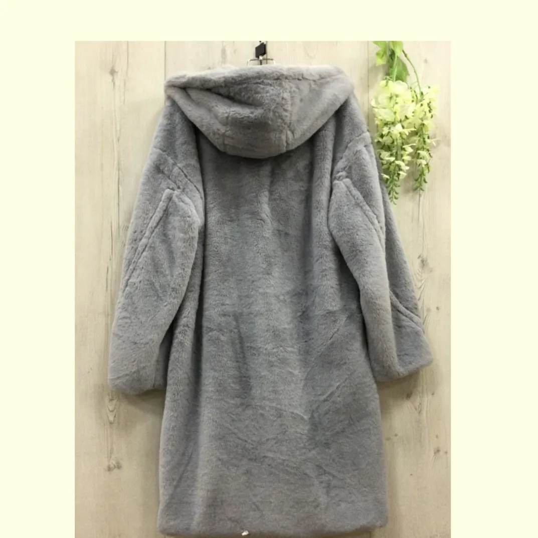 Faux Fur soft Hooded Coat