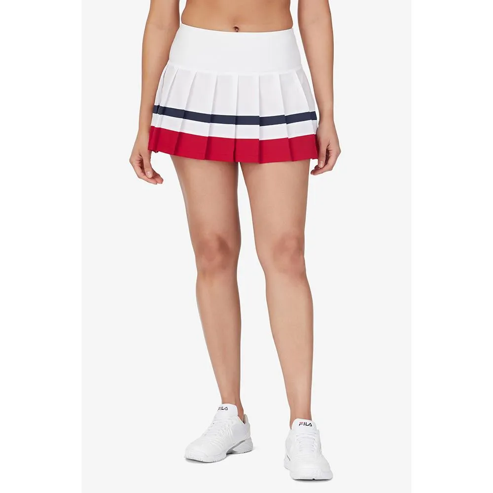 Fila Women's Heritage Essentials Pleated Skort - White/Multi