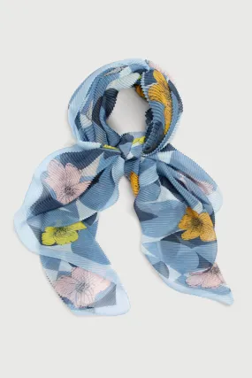 Floral Geo Pleated Scarf