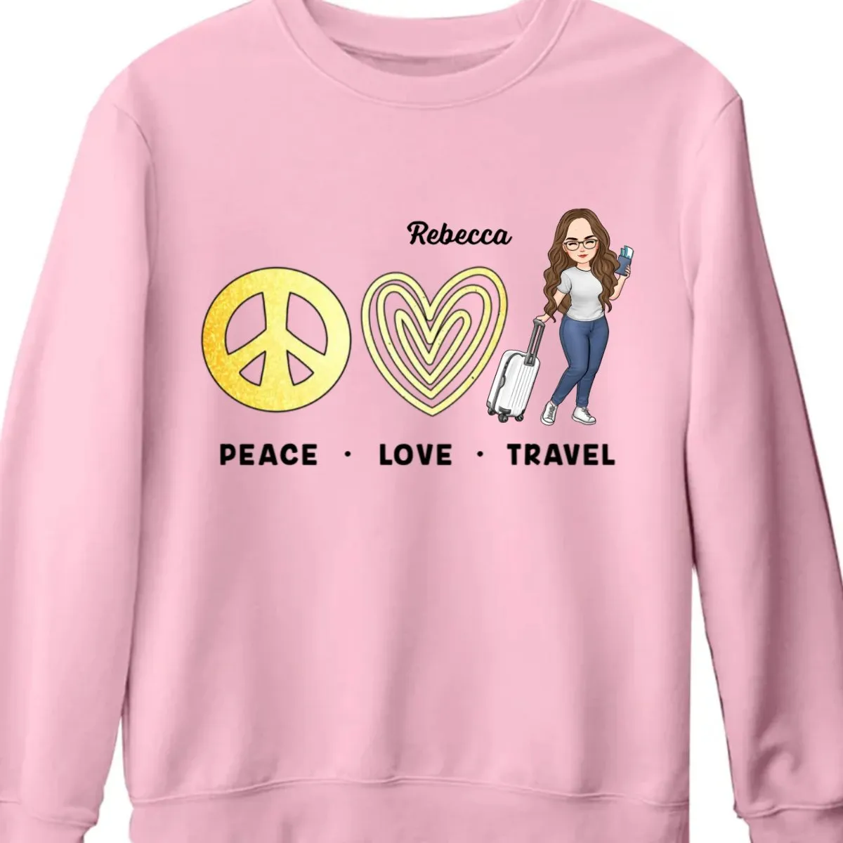 Friends - Peace Love Travel - Personalized Unisex T-shirt, Hoodie, Sweatshirt