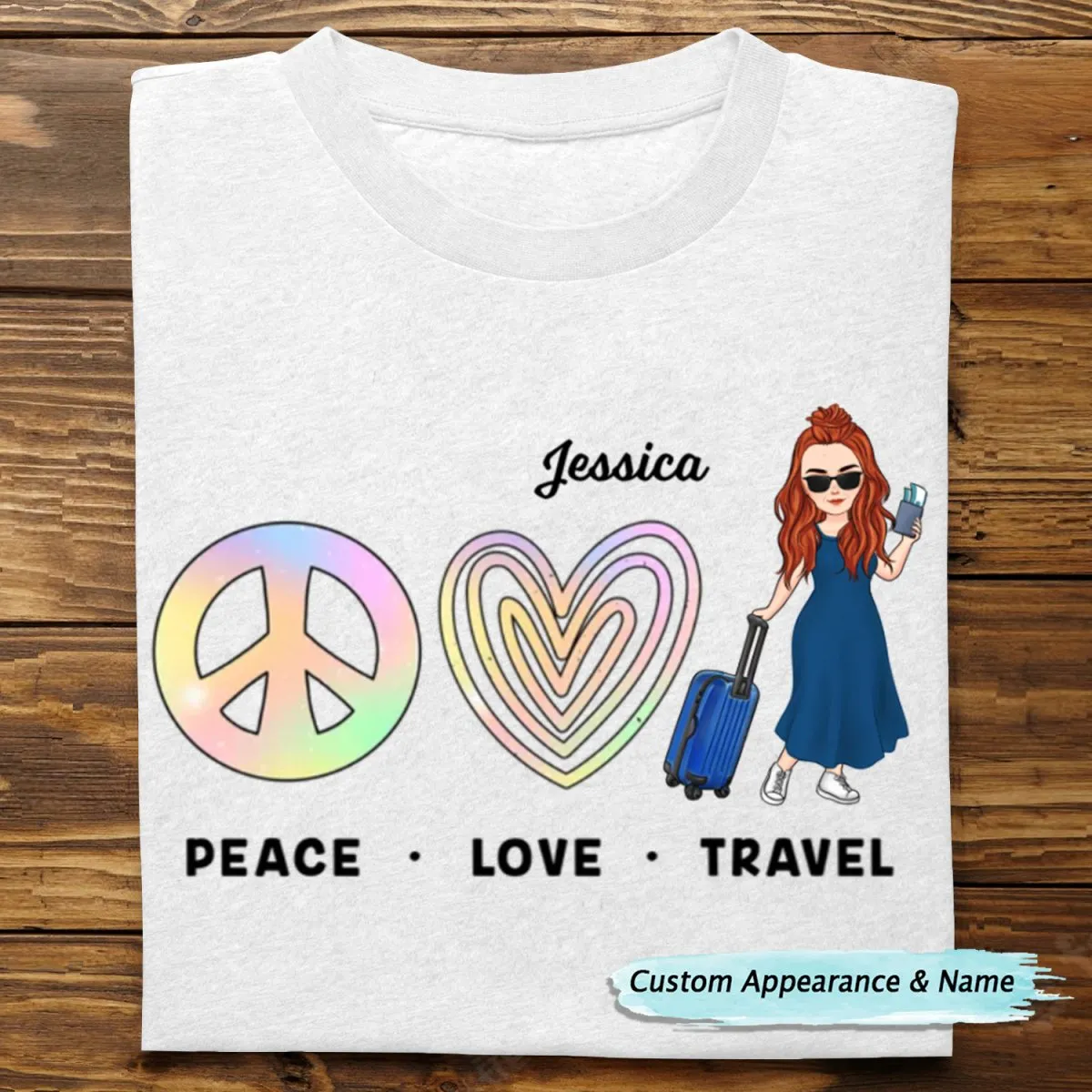 Friends - Peace Love Travel - Personalized Unisex T-shirt, Hoodie, Sweatshirt