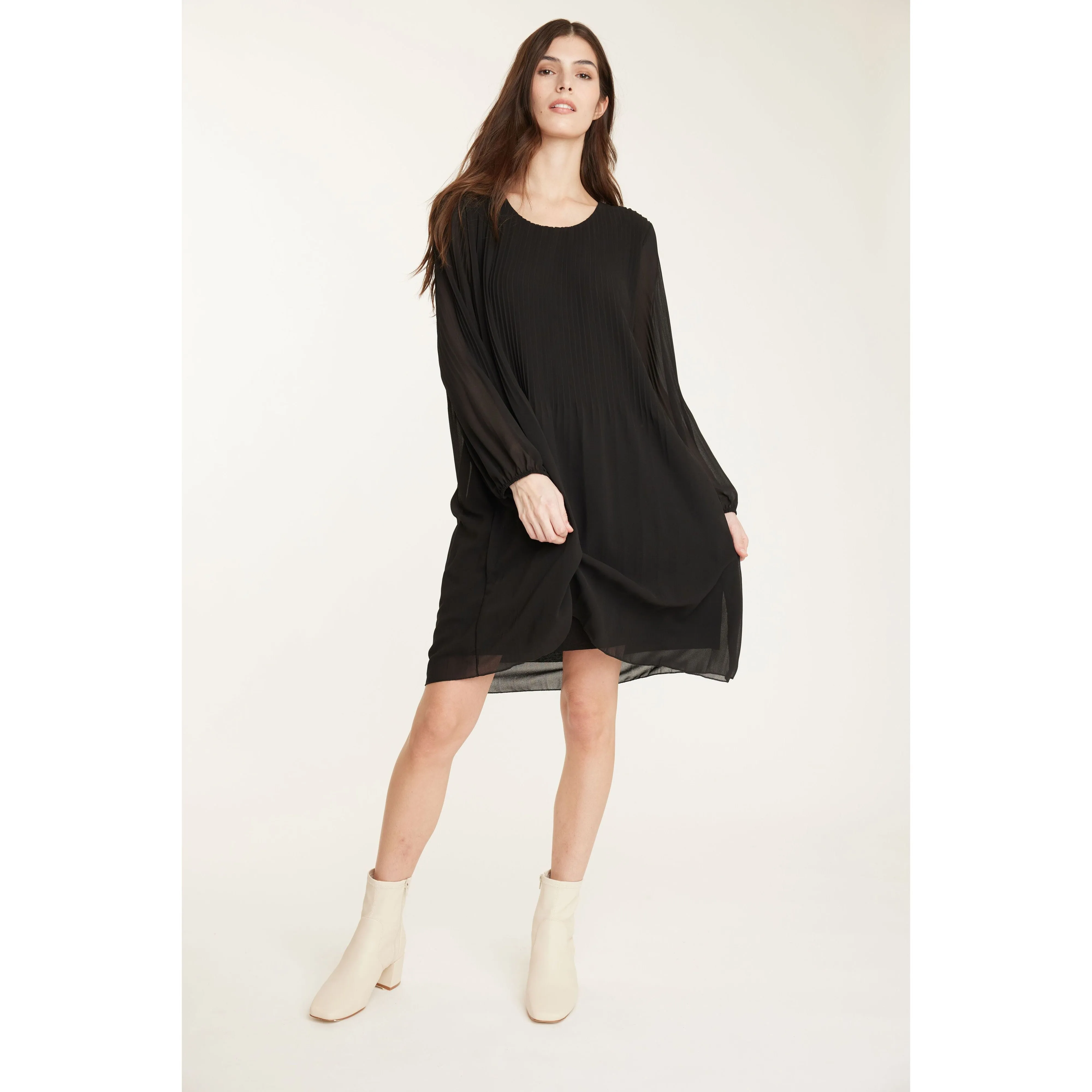 GEORGETTE PLEATED DRESS