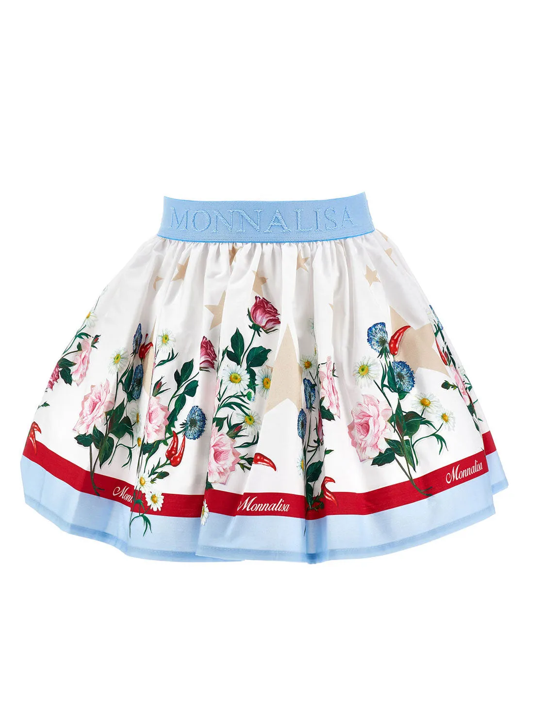 Girl's Floral print poplin skirt