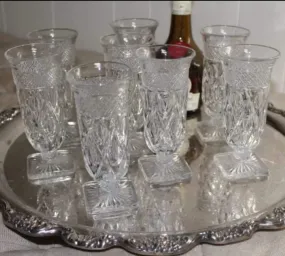 Glasses, Cocktail / Parfait, Imperial Glass, Cape Cod, Set of 8, Vintage