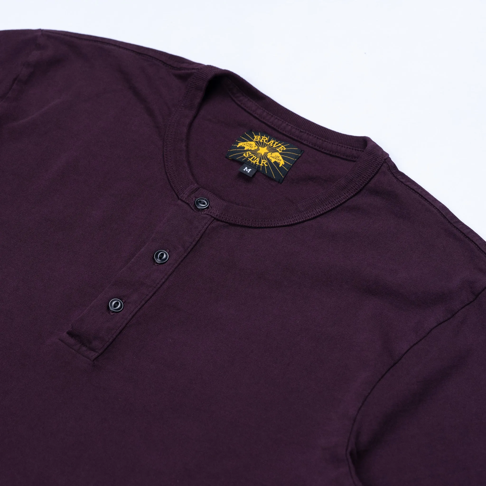 Glory Days Long Sleeve Heavyweight Henley - Oxblood