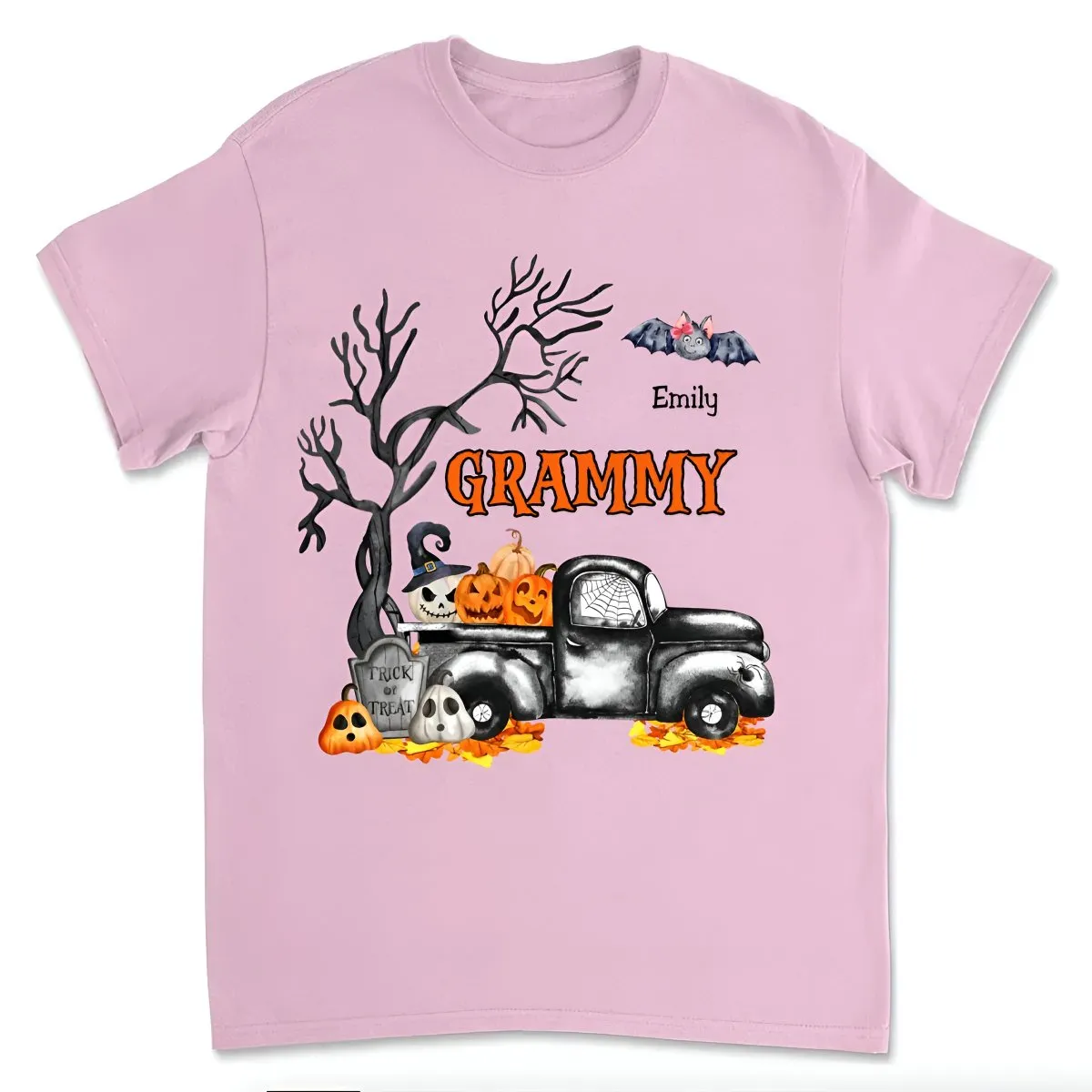 Grandma - Halloween Bat T-Shirt - Personalized Unisex T-Shirt