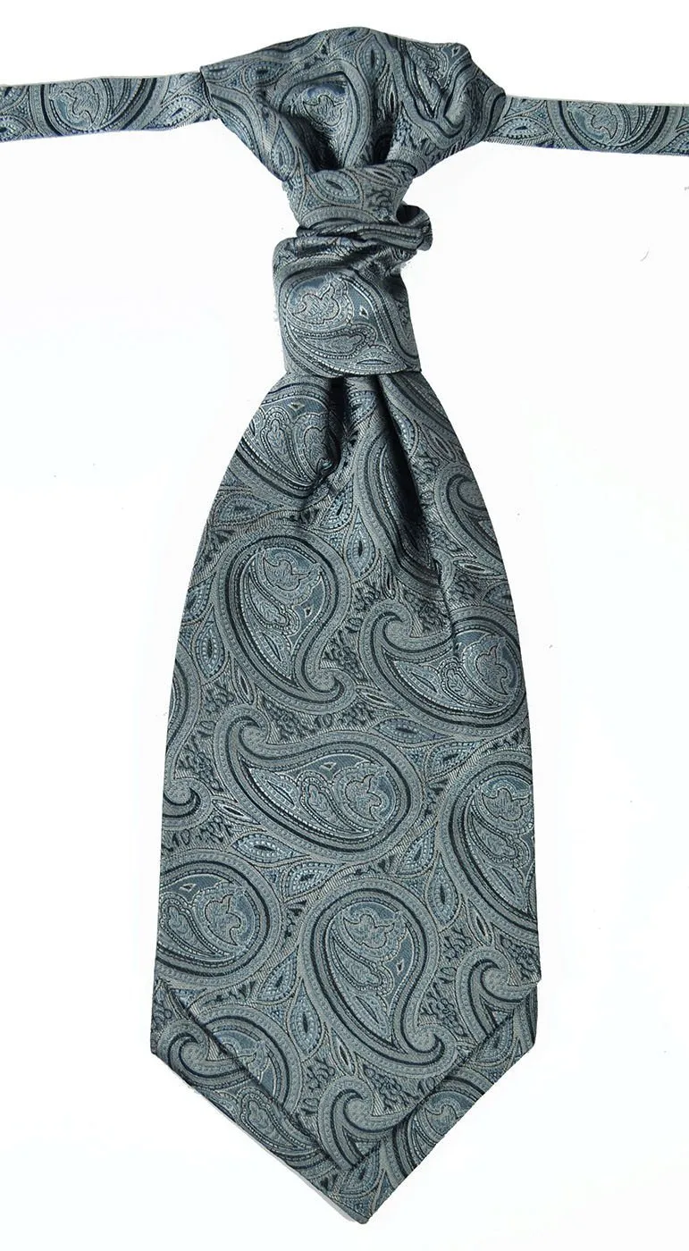 Gunmetal Grey Paisley Tuxedo Vest Set