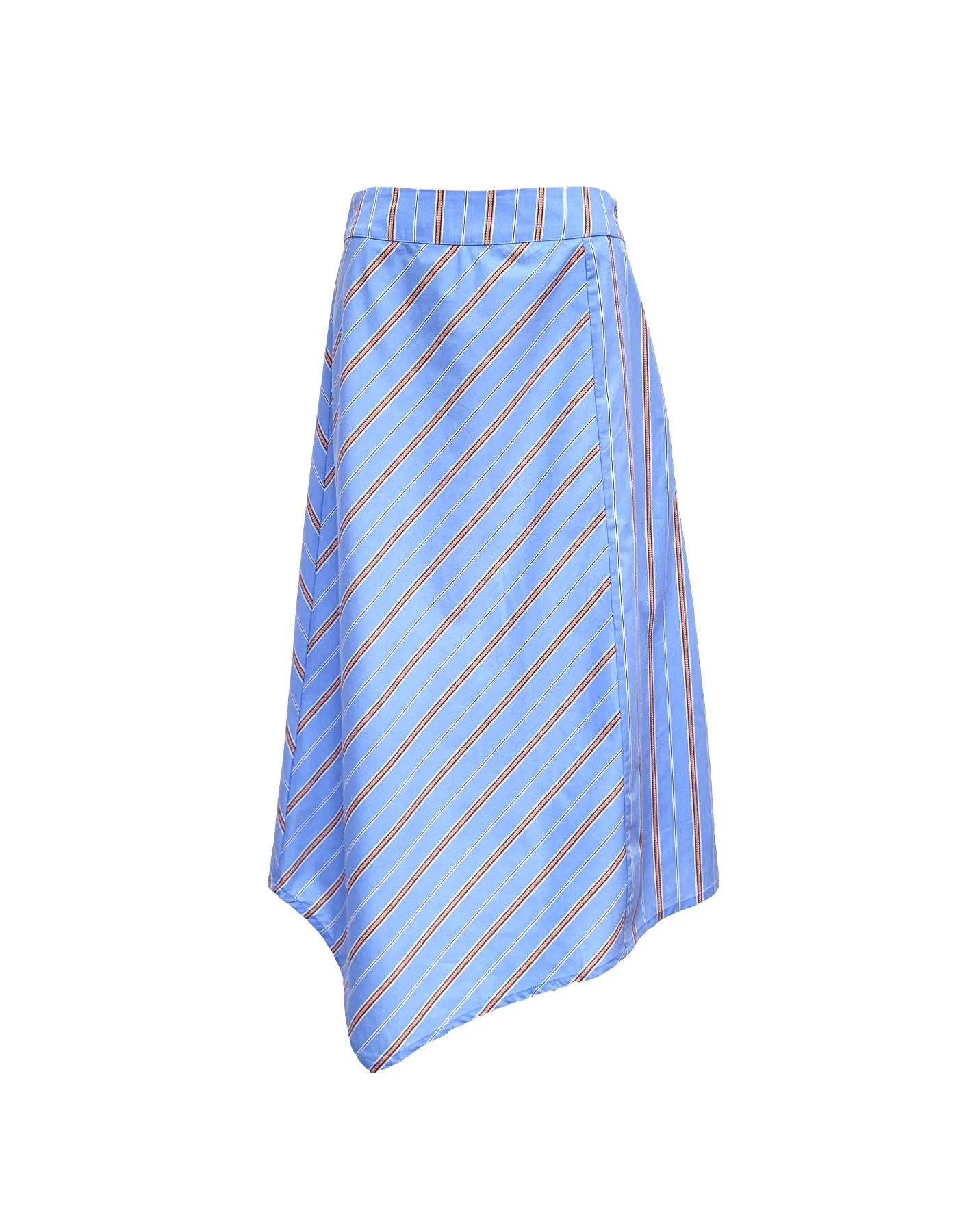 Helena Skirt, Blue/Orange Stripe