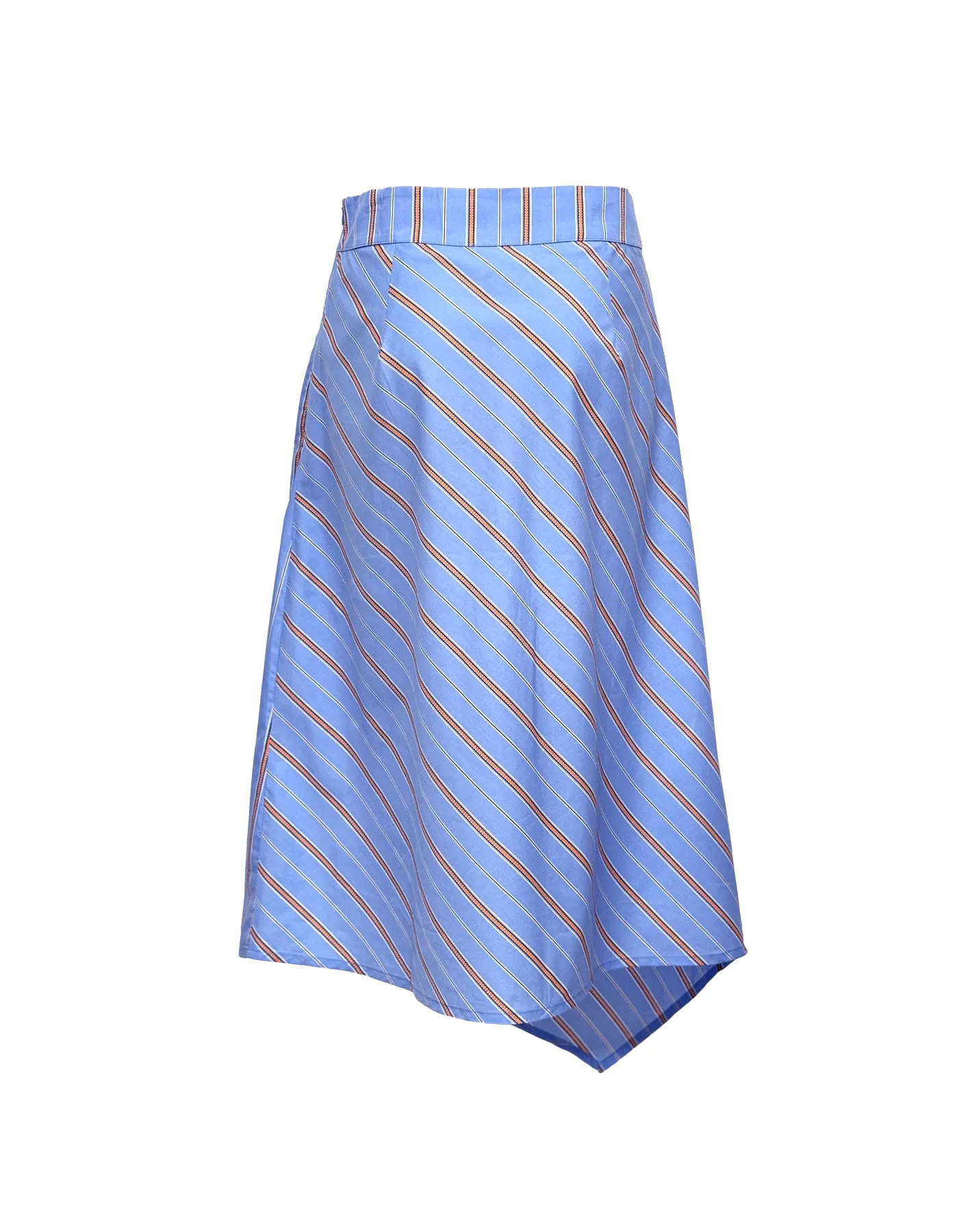 Helena Skirt, Blue/Orange Stripe