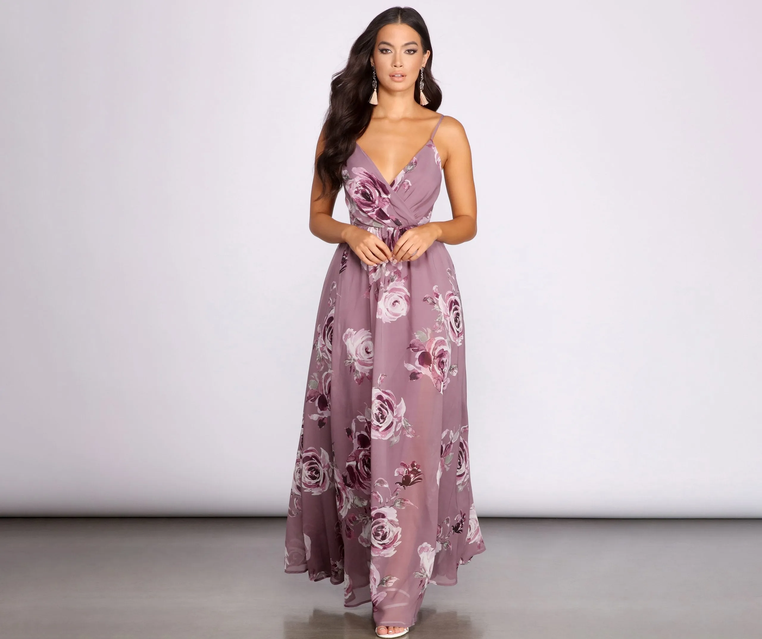 Hila Floral Chiffon A-Line Dress