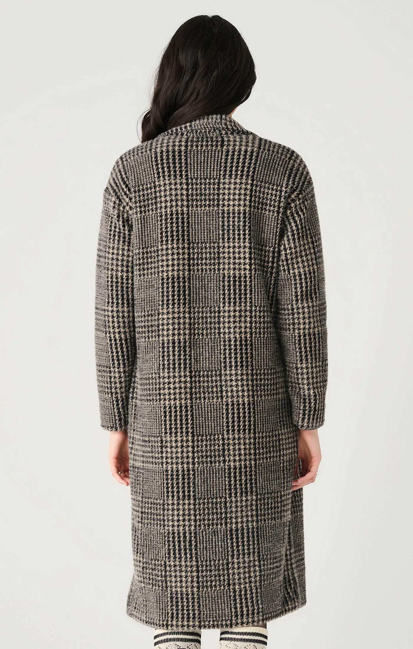 Houndstooth Knit Coat (Dex) (Plus)