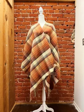 Jolene Plaid Patterned Poncho (Assorted Colors)