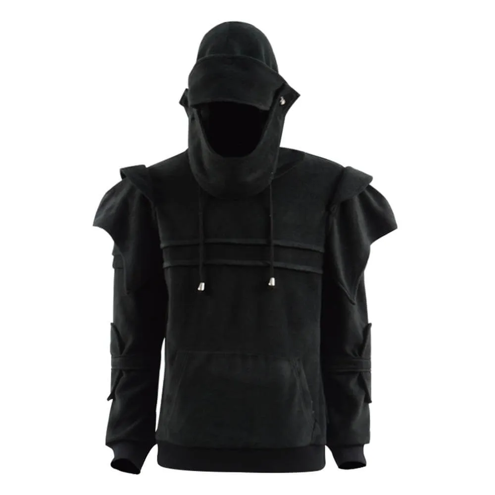 Knight Hoodie Medieval Armor Sweatshirt Winter Hooded Jacket Costume