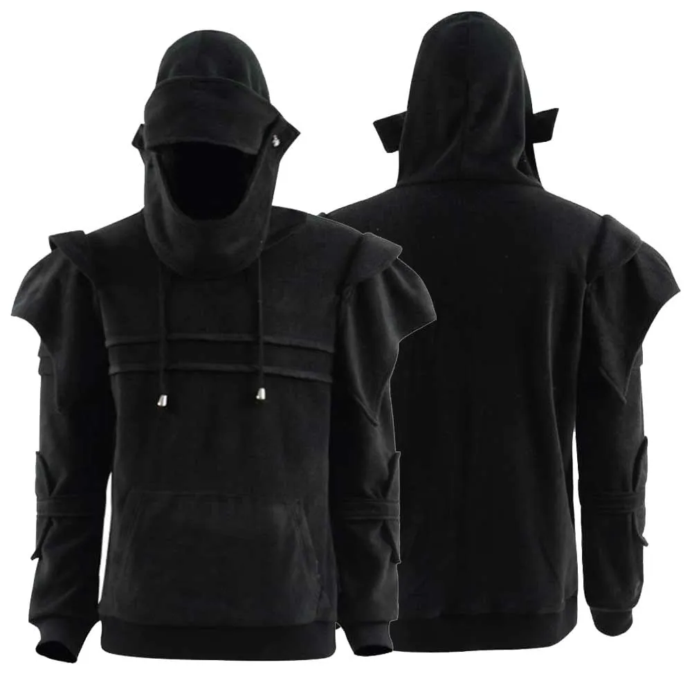 Knight Hoodie Medieval Armor Sweatshirt Winter Hooded Jacket Costume