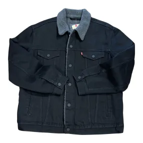 Levis Strauss & Co SHERPA TRUCKER JACKET Men’s - DUVALL DENIM/BLACK