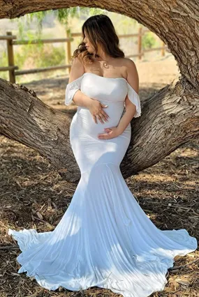 Lexcie Off Shoulder Mermaid Maternity Dress