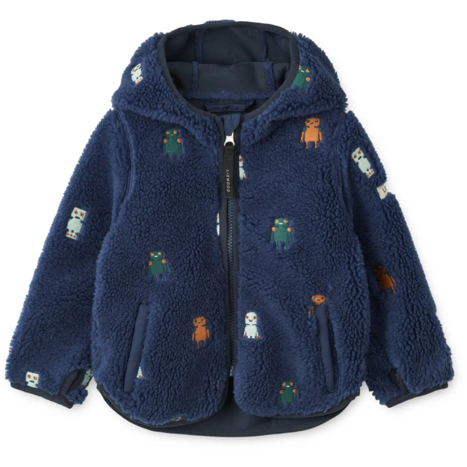 LieWood Robots / Indigo Blue Mara Pile Jacket With Ears