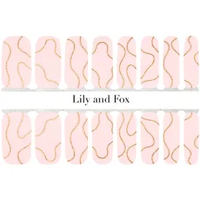 Lily and Fox - Nail Wrap - Golden Lines