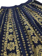 Lovely Navy Blue Color Rayon Skirt For Women