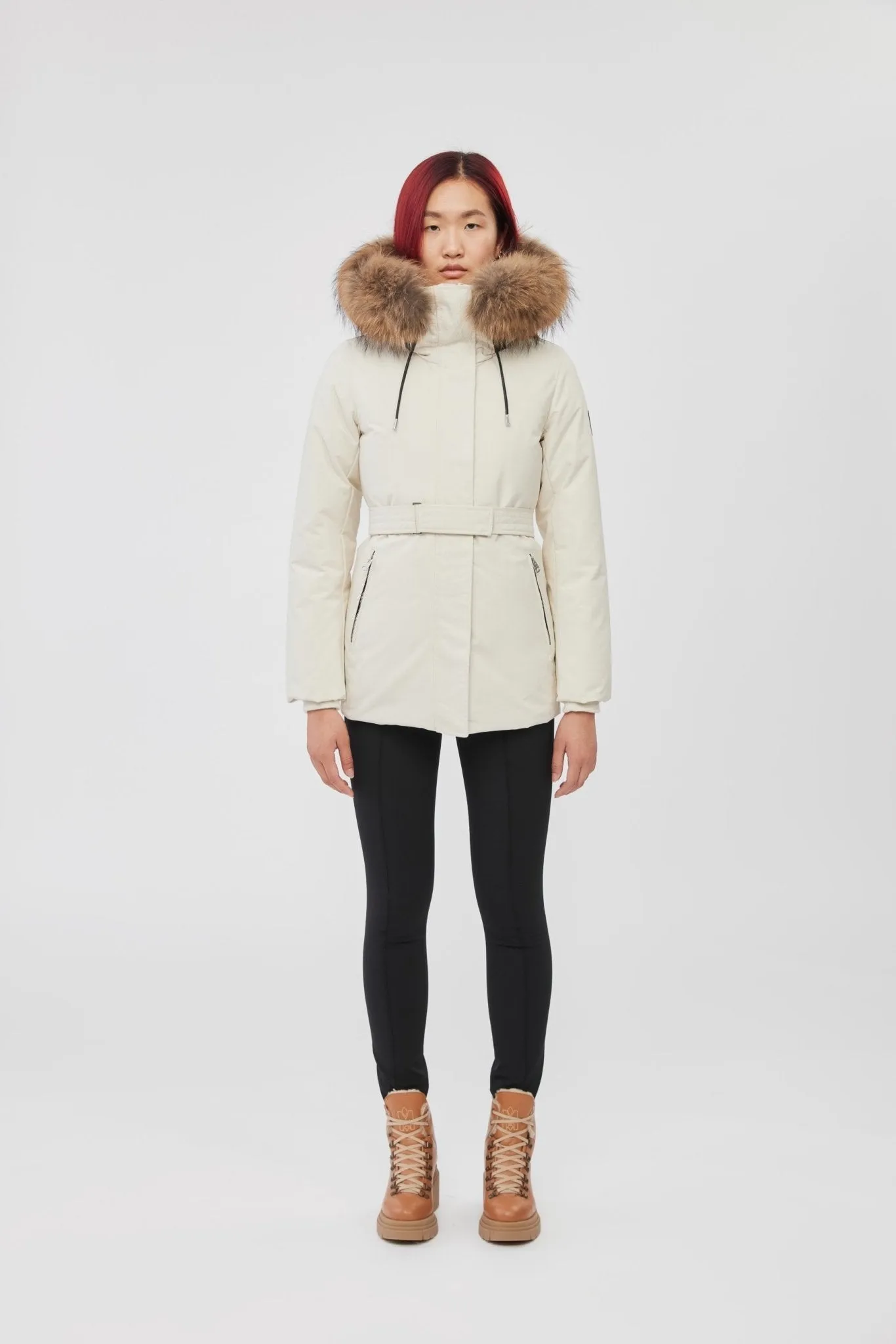 MACKAGE JENI-F - Down Parka With Removable Bib And Natural Fur