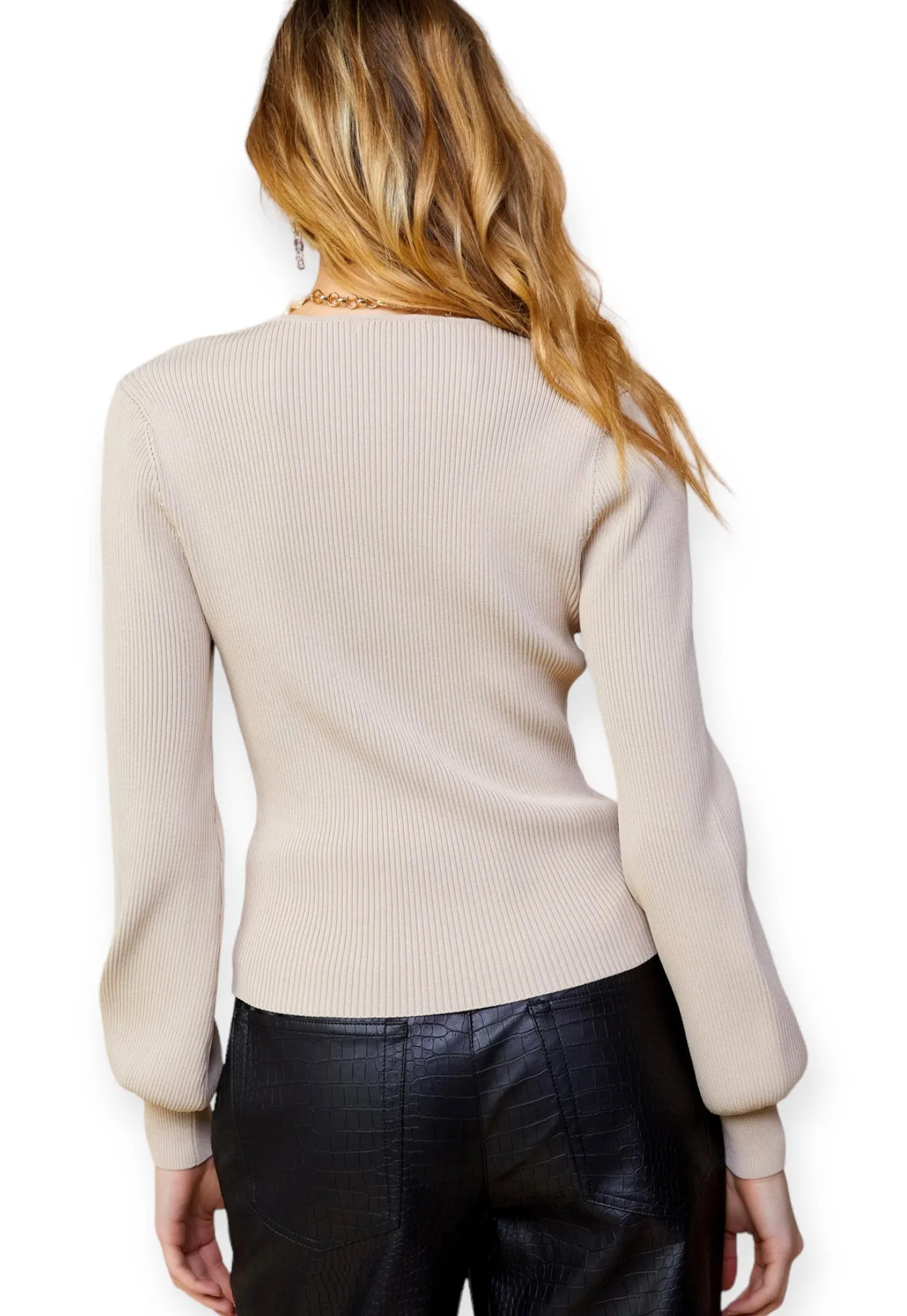 Madison's Sweetheart Neckline Sweater Top