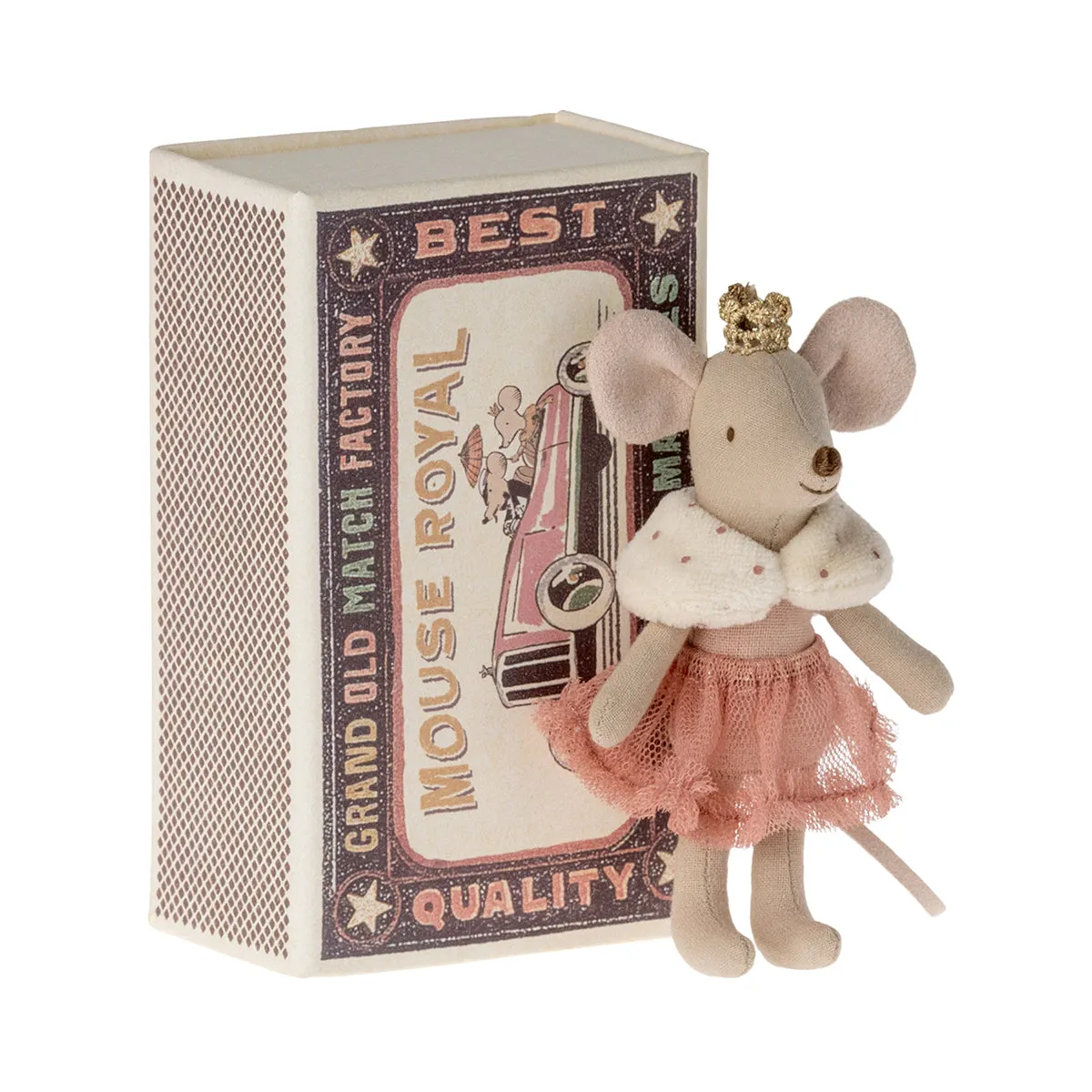 Maileg Princess Mouse, Little Sister in Matchbox