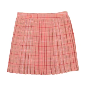 Maisonita Salmon Plaid Pleated Skirt