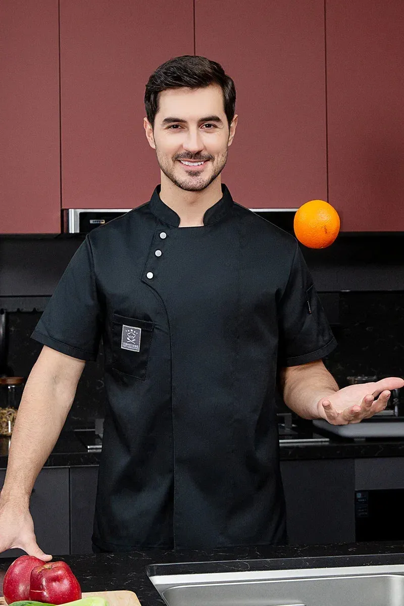 MC - Men’s Chef Uniform | Short and Long Sleeves Breathable Kitchen Coat, Bakery Shirt, Chef Jacket, and Apron for Restaurant Professionals