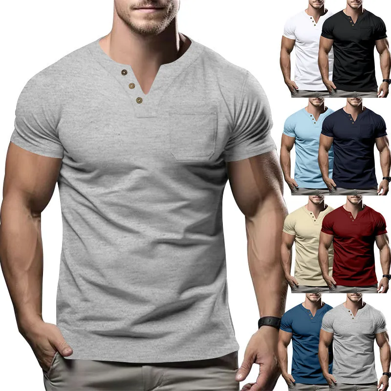 Men's Casual V-Neck T-Shirt