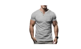 Men's Casual V-Neck T-Shirt