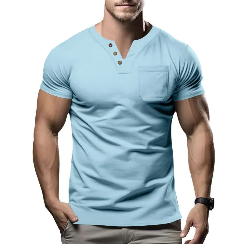 Men's Casual V-Neck T-Shirt