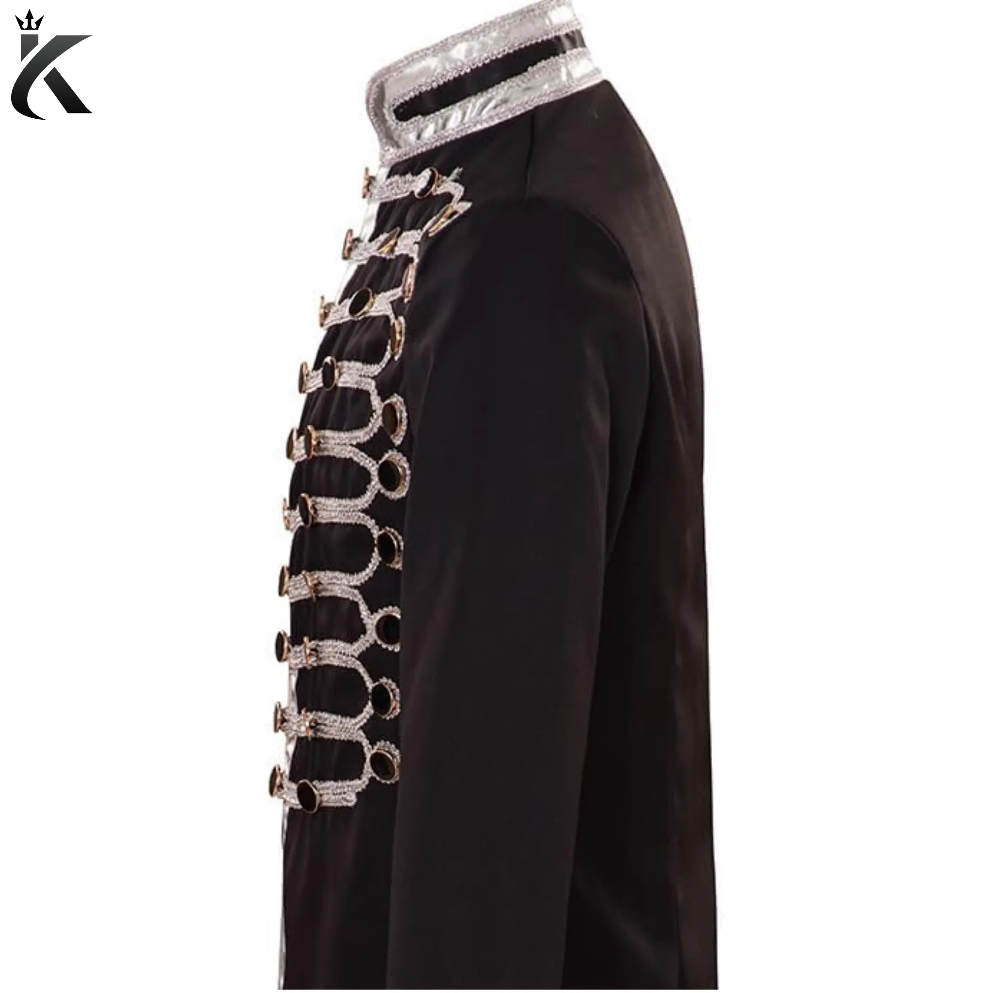 Men's Drummer Parade Jacket Costume Gothic Steampunk Military Blazers - Step into History, One Stitch at a Time