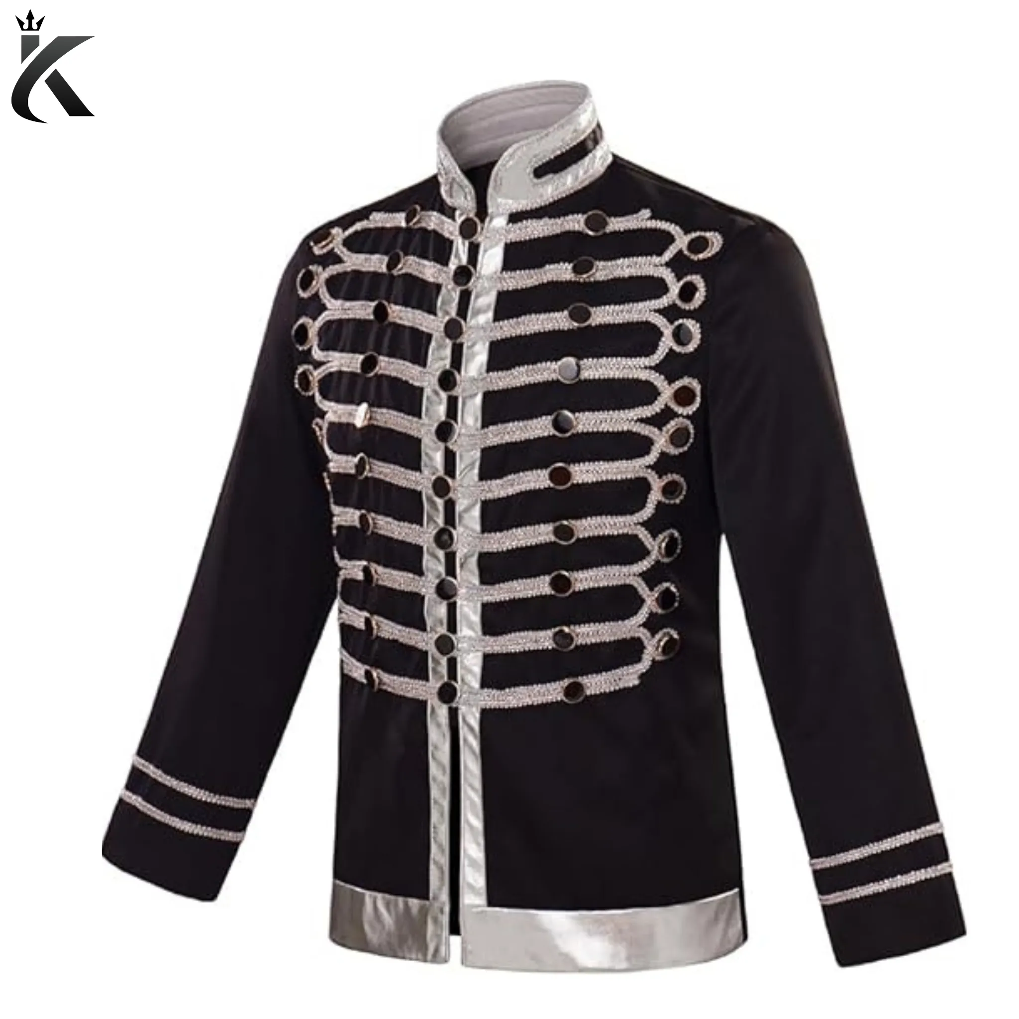 Men's Drummer Parade Jacket Costume Gothic Steampunk Military Blazers - Step into History, One Stitch at a Time