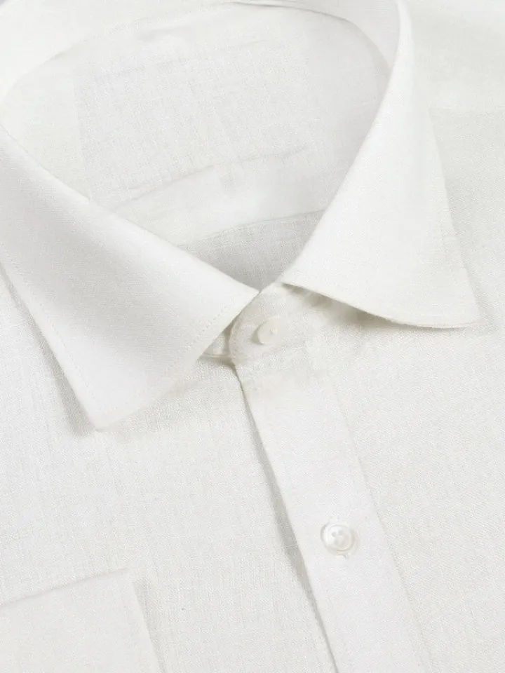 Men's Formal Cotton Blend Plain Shirt