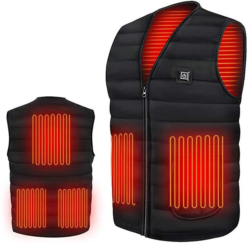 Mens Heated V Neck Vest