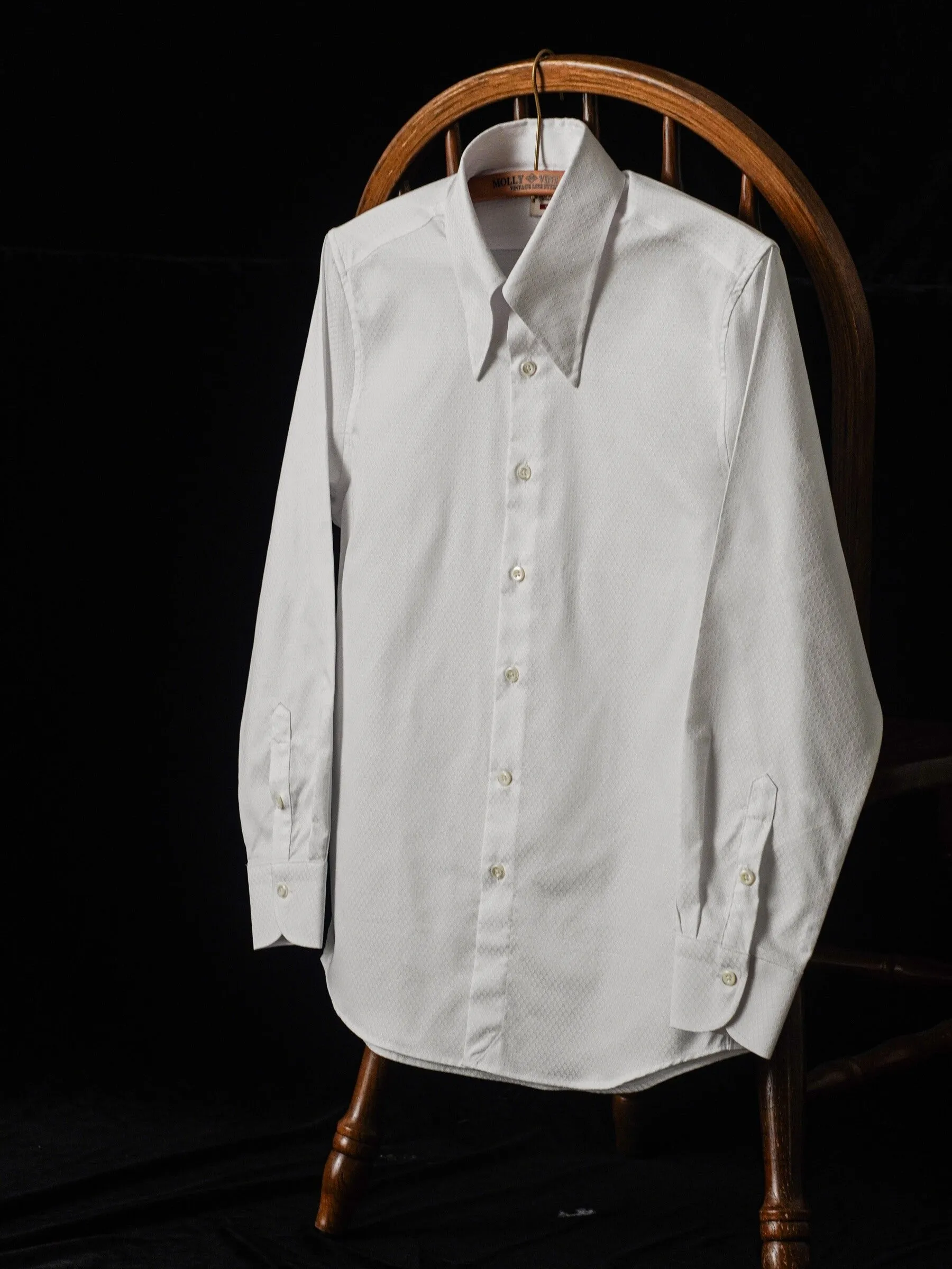 Men's Jacquard Spear Collar Shirt