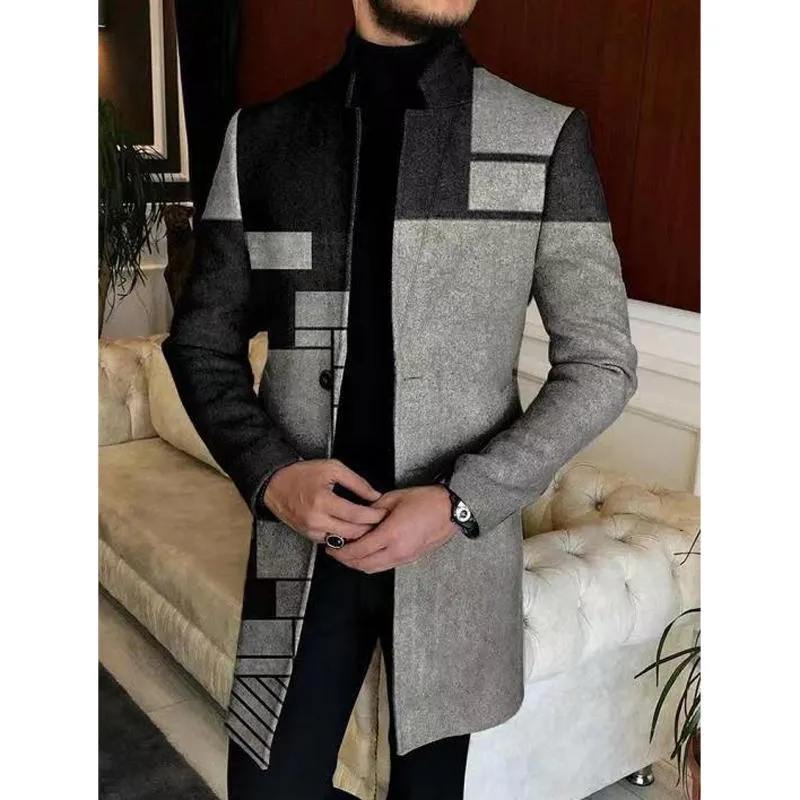 Men's Lapel Printed Jacket 54284000L