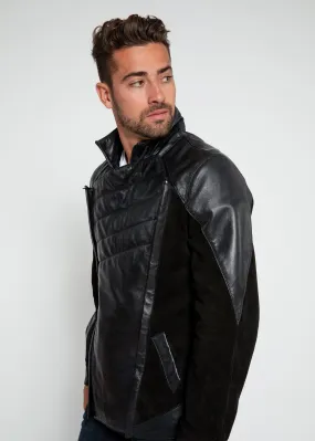 Men's Liam Dual Panel Leather Suede Jacket