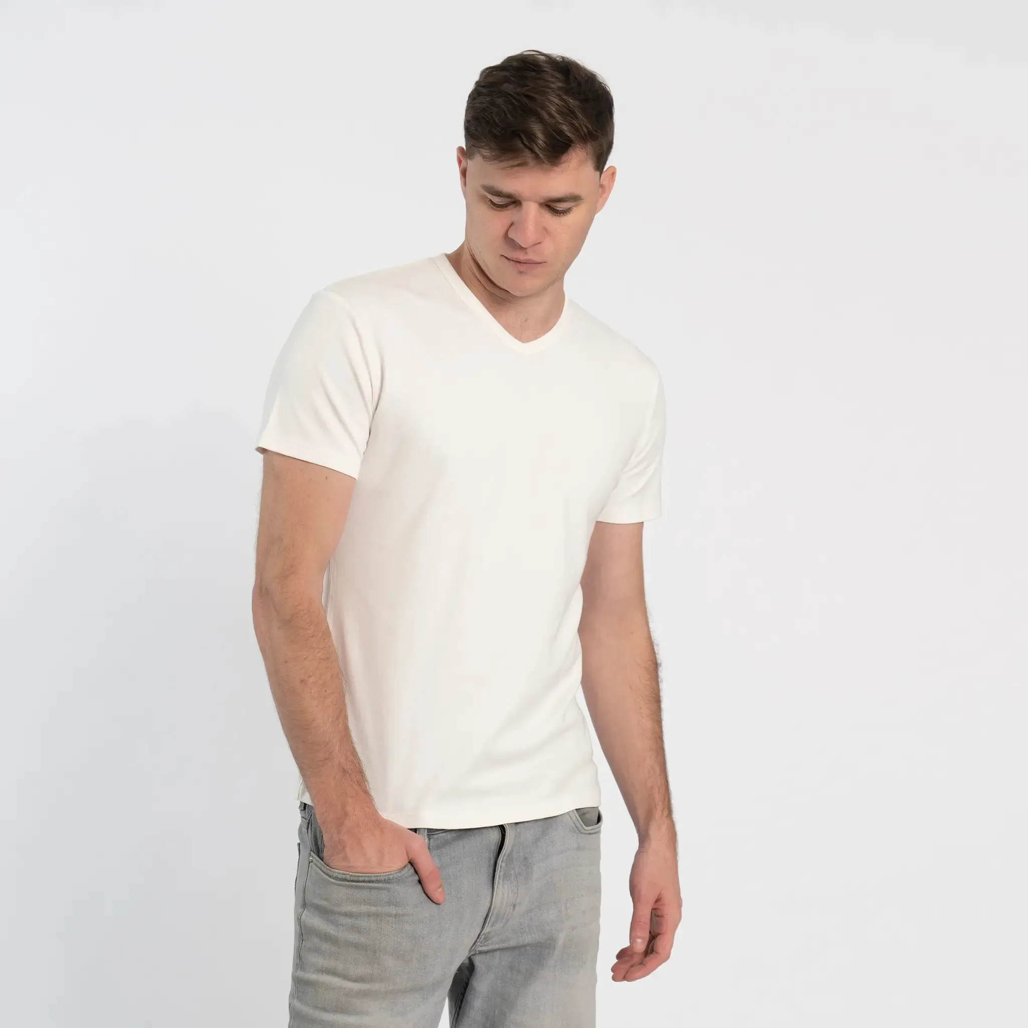 Men's Organic Pima Cotton V-Neck T-Shirt