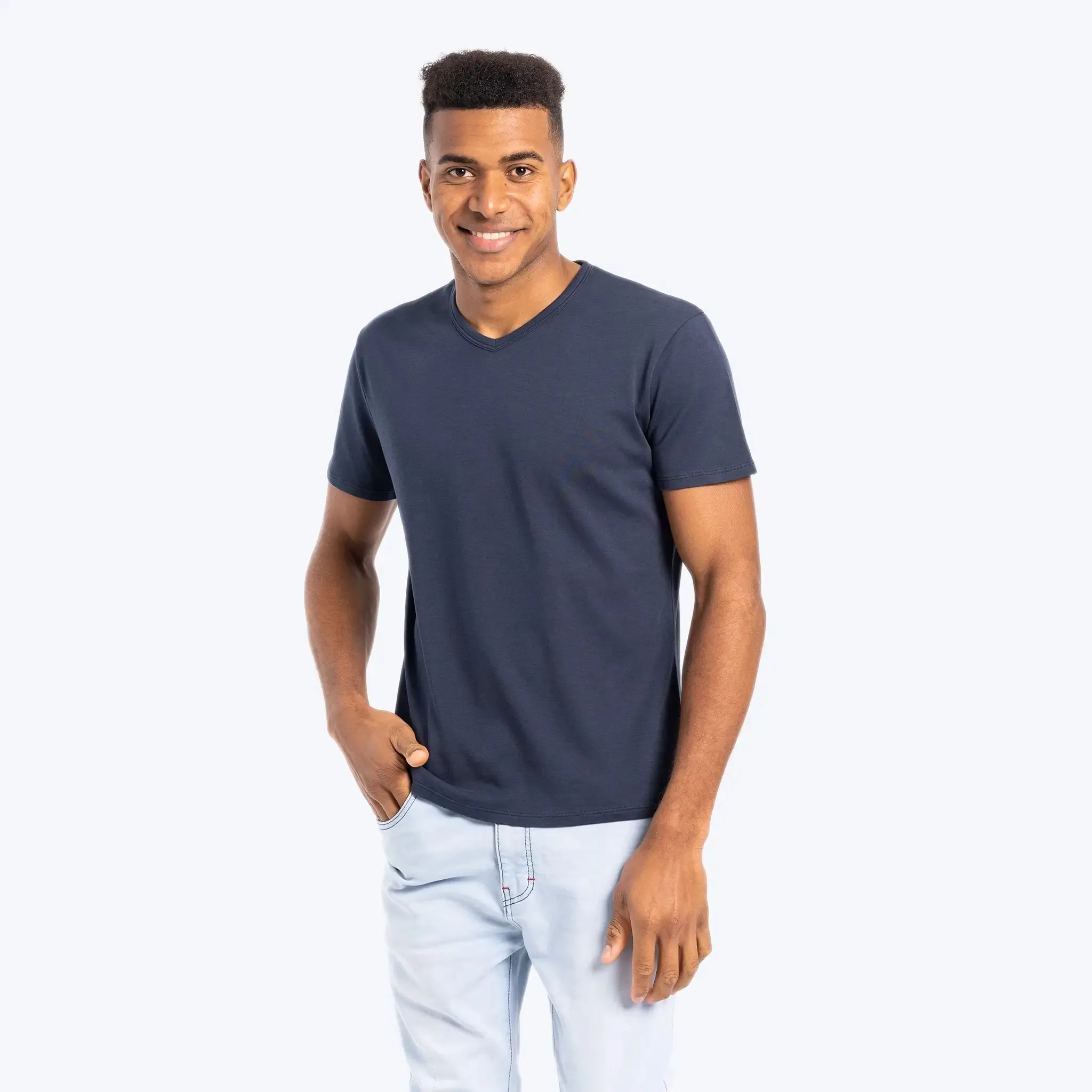 Men's Organic Pima Cotton V-Neck T-Shirt