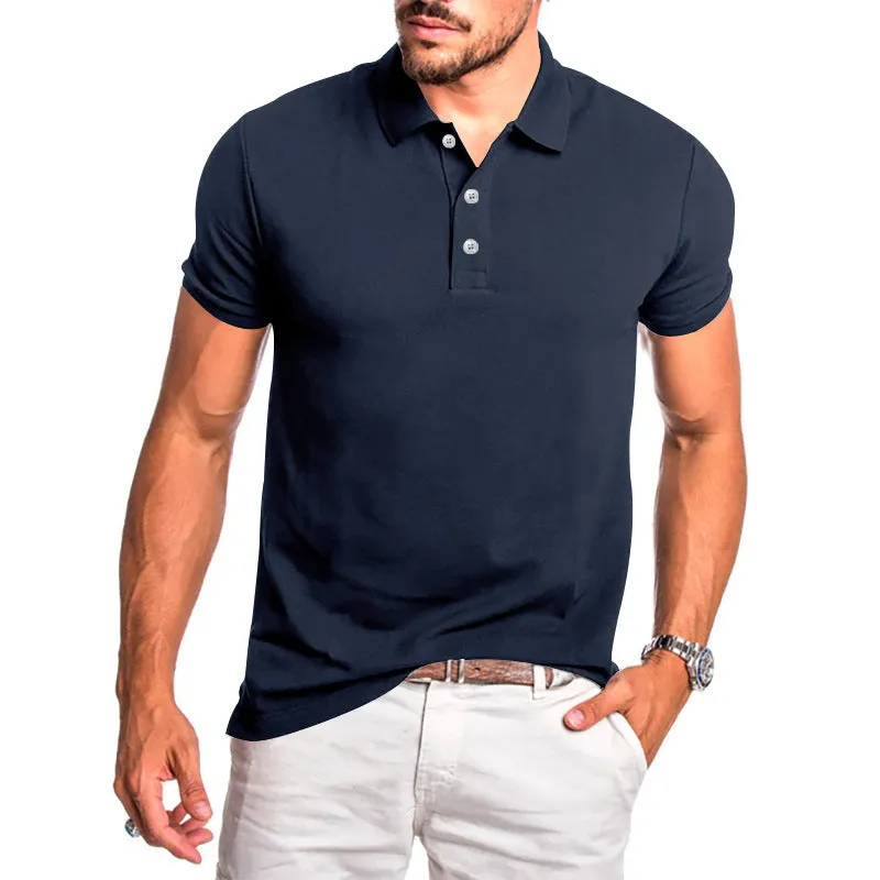 Men's Slim-Fit Solid Colour Polo Shirt