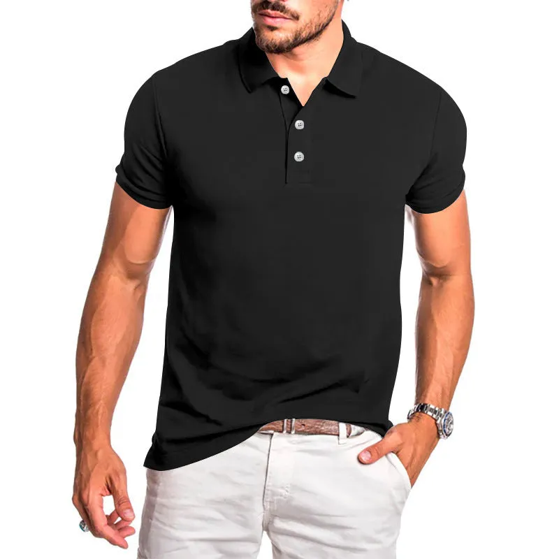 Men's Slim-Fit Solid Colour Polo Shirt