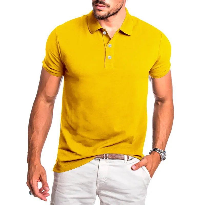 Men's Slim-Fit Solid Colour Polo Shirt