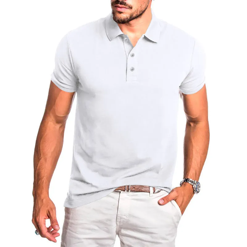 Men's Slim-Fit Solid Colour Polo Shirt