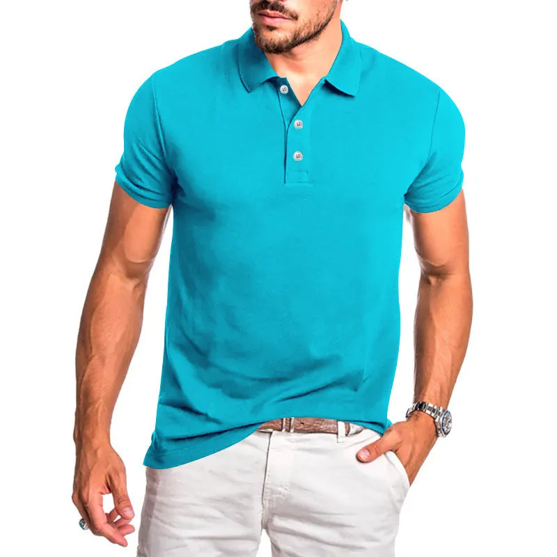 Men's Slim-Fit Solid Colour Polo Shirt