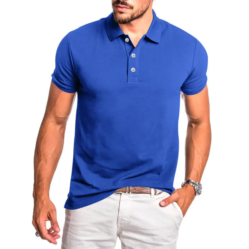 Men's Slim-Fit Solid Colour Polo Shirt