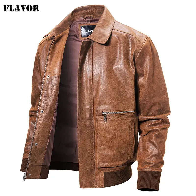 Men's Warm Air Force Leather Jacket