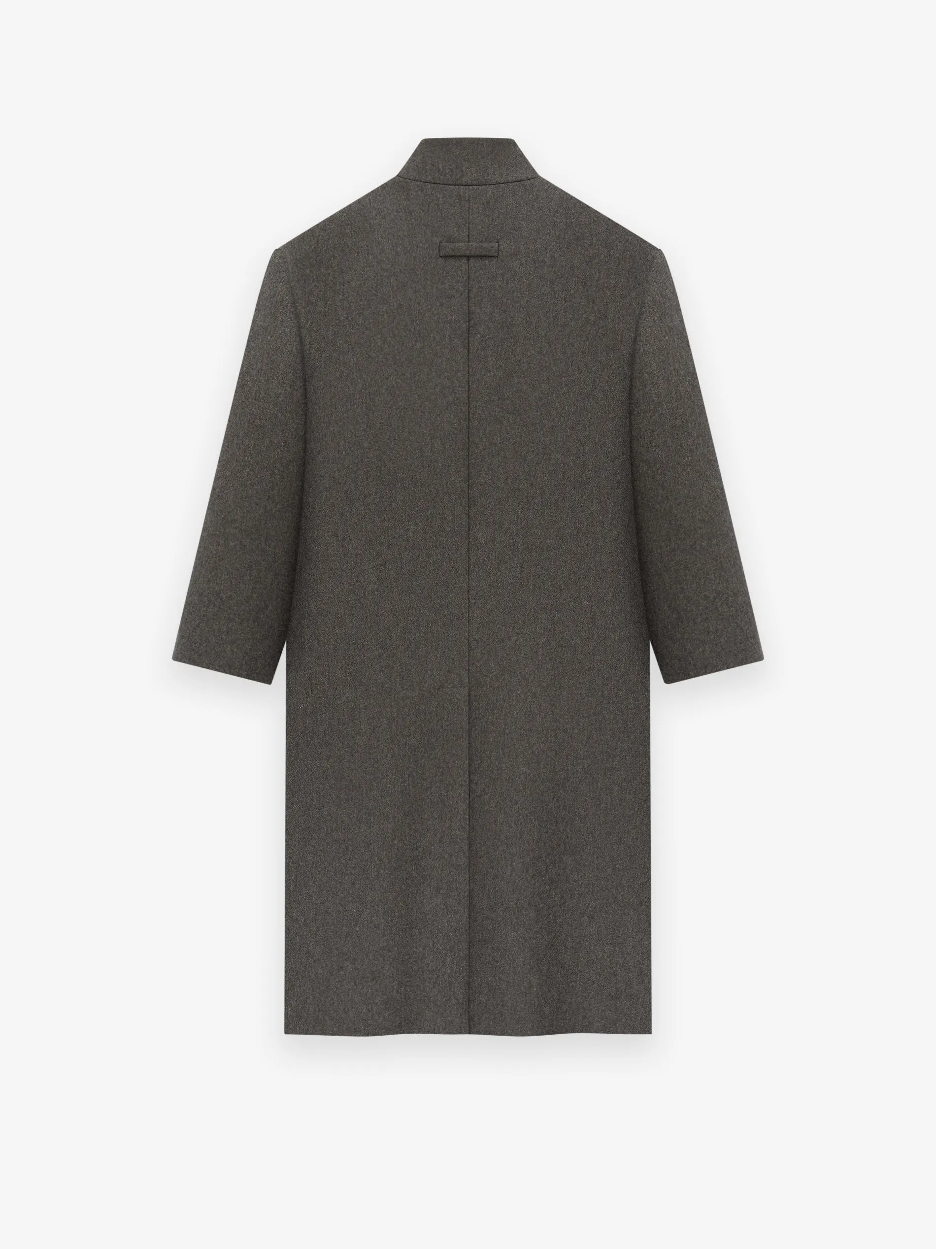 Military Wool Lapelless Coat