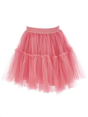 MONNALISA Fuchsia tulle skirt for girl-17BGON