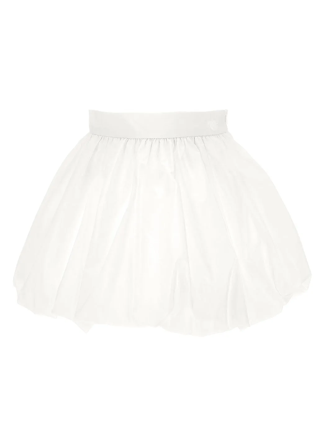 Monnalisa Puffball taffeta skirt-white